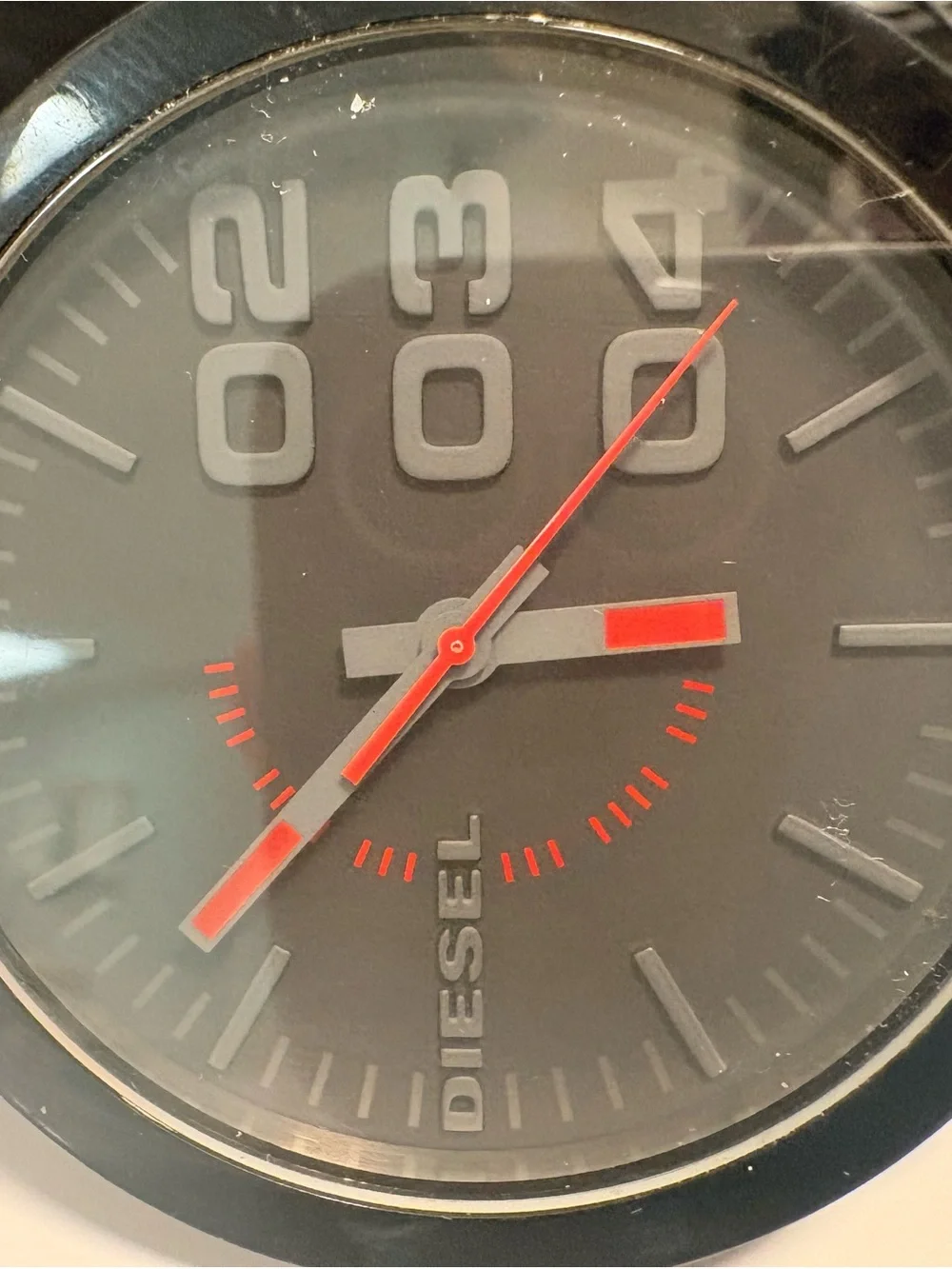 Diesel Black Watch with Red Accents